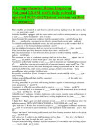 A Comprehensive Home Inspector National EXAM 100% fully solved & updated 2026-2027(lates