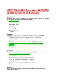 NRNP 6665 – Mid Term exam 2025\2026 update questions and answers