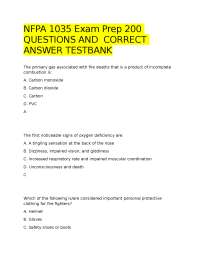 NFPA 1035 Exam Prep 200 QUESTIONS AND CORRECT ANSWER TESTBANK