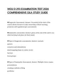 WGU D 293 EXAMINATION TEST 2026 COMPREHENSIVE Q&A STUDY GUIDE