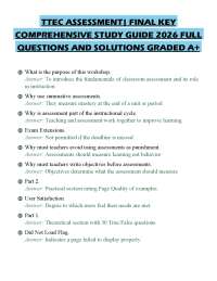 TTEC ASSESSMENT| FINAL KEY COMPREHENSIVE STUDY GUIDE 2026 FULL QUESTIONS AND SOLUTIONS GRA