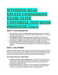 Wyoming Real Estate Exam Test Bank 2026/2027: 88 Scenarios, WREC Statutes & Mentor