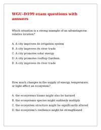 WGU-D199 exam questions with answers