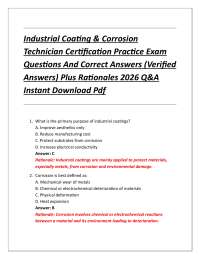 Industrial Coating & Corrosion Technician Certification Practice Exam Questions And Corr