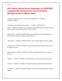 GIA Colored Stones Exam 2025/2026 – 300 Questions & Verified Answers