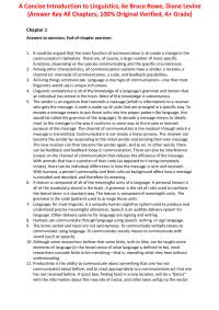 Answers to Exercises – Introduction to Language & Linguistics (All Chapters)