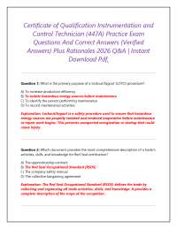 Certificate of Qualification Instrumentation and Control Technician (447A) Practice Exam
