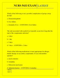 NURS 5433 EXAM LATEST ,NURS 5433 EXAM LATEST