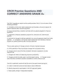 CRCR Practice Questions and Answers Study Guide for Exam Preparation