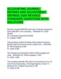 ACCOUNTING JOURNAL ENTRIES AND ADJUSTMENT ENTRIES| 2026 REVISED STANDARD| QUESTIONS WITH S
