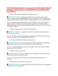 WGU D184 Standards-Based Assessment OA Study Guide With 100 Questions, Correct Answers, A