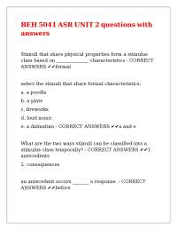 BEH 5041 ASR UNIT 2 questions with answers
