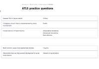 ATLS Practice Questions and Answers Study Guide for Trauma Exam Prep