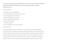 CALIFORNIA DATA ANALYST EXAMINATION – PRACTICE QUESTIONS AND CORRECT ANSWERS (VERIFIED ANS