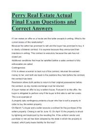 Perry Real Estate Actual Final Exam Questions and Correct Answers