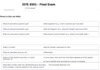 ISYE 6501 Final Exam Questions and Answers Review Guide