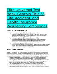 2026/2027 Georgia Life, Accident & Health Insurance Exam Prep: Title 33 Test Bank