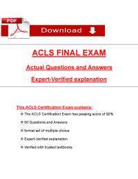 ACLS Post Test 1,2,3 (PDF) | (2026) ACLS Exam Questions | Emergency Medicine