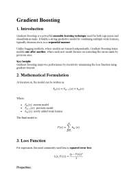 Gradient Boosting (All Formulas + Key Concepts)
