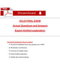 ACLS Post Test (PDF) | (2026) ACLS Exam Questions | Emergency Medicine