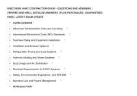 WISCONSIN HVAC CONTRACTOR EXAM – QUESTIONS AND ANSWERS | VERIFIED AND DETAILED ANSWERS