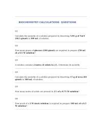 Biochemistry calculations made simple