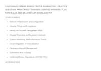 CALIFORNIA SYSTEMS ADMINISTRATOR EXAMINATION – PRACTICE QUESTIONS AND CORRECT ANSWERS (VER