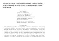 ISYE 6501 FINAL EXAM – QUESTIONS AND ANSWERS | VERIFIED AND WELL DETAILED ANSWERS
