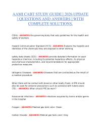 AAMI CABT STUDY GUIDE | 2026 UPDATE | QUESTIONS AND ANSWERS | WITH COMPLETE SOLUTIONS.
