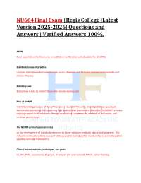NU664 Final Exam | Regis College |Latest Version 2025-2026| Questions and Answers | Ve