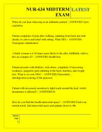 NUR-634 MIDTERM LATEST EXAM ,NUR-634 MIDTERM LATEST EXAM