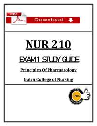 Galen NUR 210 Exam 1 – Pharm Principles (2026) Actual Q&A PDF