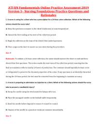 ATI RN Fundamentals Online Practice Assessment 2019 Nursing Foundations Practice Questio