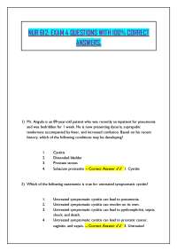 NUR 612: EXAM 4 QUESTIONS WITH 100% CORRECT ANSWERS.