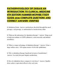 PATHOPHYSIOLOGY OF DISEASE AN INTRODUCTION TO CLINICAL MEDICINE 8TH EDITION HAMMER MCPHEE