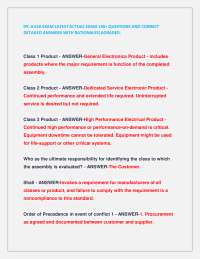 IPC A 610 EXAM LATEST ACTUAL EXAM 150+ QUESTIONS AND CORRECT DETAILED ANSWERS WITH RATIONA