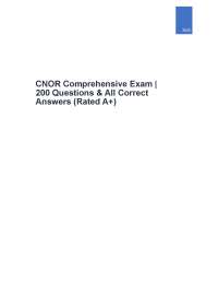 CNOR Comprehensive Exam 2025 | 200 Practice Q&A