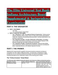 2026/2027 Indiana Architecture Board Supplemental & Jurisprudence Exam Test Bank