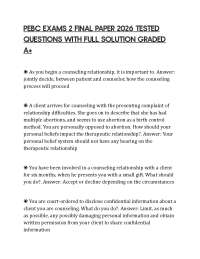 PEBC EXAMS 2 FINAL PAPER 2026 TESTED QUESTIONS WITH FULL SOLUTION GRADED A+