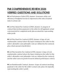 PMI COMPREHENSIVE REVIEW 2026 VERIFIED QUESTIONS AND SOLUTIONS