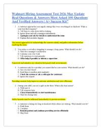 Walmart Hiring Assessment Test 2026 May Update Real Questions & Answers Most Asked 100 Qu