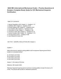 _2026 IMC (International Mechanical Code) – Practice Questions & Answers Complete Study Gu