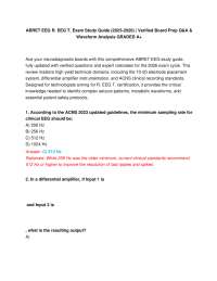 ABRET EEG R. EEG T. Exam Study Guide (2025-2026) | Verified Board Prep Q&A & Waveform Anal