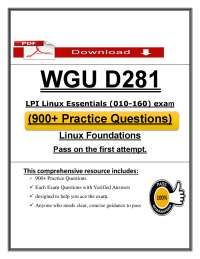 WGU D281 LPI Linux Exam (PDF) | (2026) Practice Questions | Linux Foundations