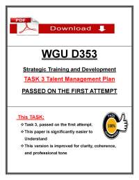 WGU D353 Task 3 (2026/2027) | Talent Management Plan | WGU