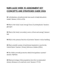 NURS 6630 WEEK 10 ASSIGNMENT KEY CONCEPTS AND STRATEGIES GUIDE 2026