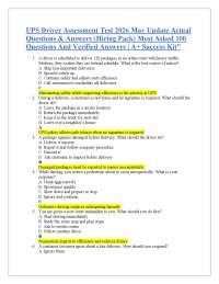 UPS Driver Assessment Test 2026 May Update Actual Questions & Answers (Hiring Pack) Most