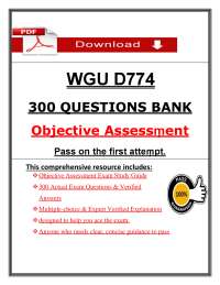 WGU D774 Questions Bank (PDF) | (2026) Accounting Questions | Exam Prep