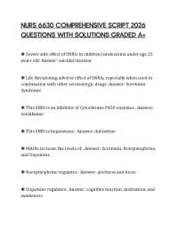 NURS 6630 COMPREHENSIVE SCRIPT 2026 QUESTIONS WITH SOLUTIONS GRADED A+