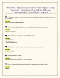 WGU D307 Objective Assessment Prep V2 (2026–2027 Updated) | Educational Psychology Q&A